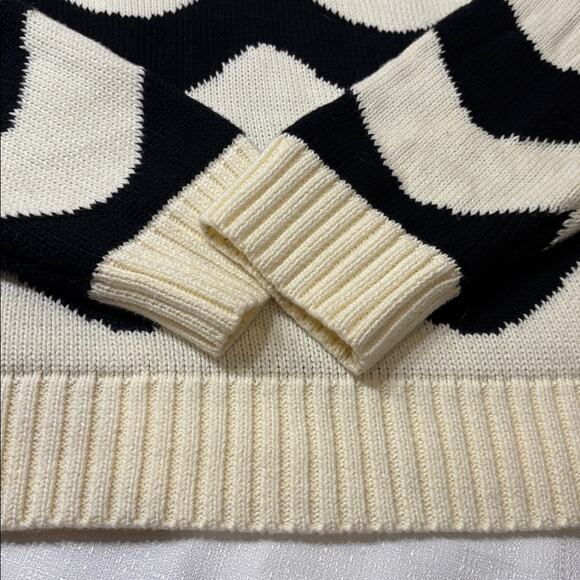 Kitri Dalia Mono Wave Polo Chunky Knit 100% Cotton Sweater Size XS - Picture 4 of 9